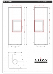 Печь-камин Astov Ферро П2С 440