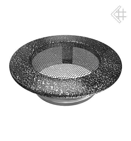 Вентиляционная решетка круглая черная хром пористая д.100